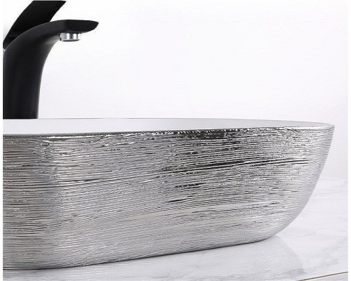 Приобрести Раковина-чаша CeramaLux 46 D1333H131 Серебро Белая в магазине сантехники Santeh-Crystal.ru