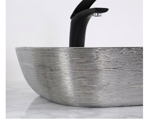 Приобрести Раковина-чаша CeramaLux 46 D1333H131 Серебро Белая в магазине сантехники Santeh-Crystal.ru