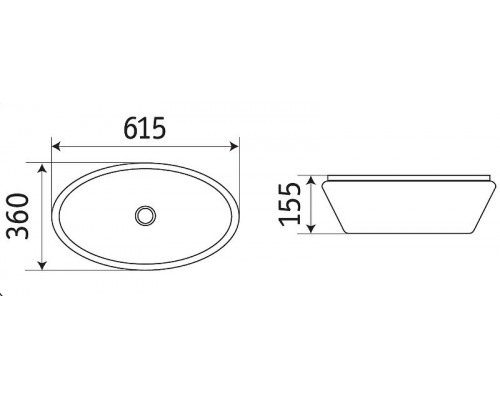 Приобрести Раковина-чаша CeramaLux 60 7811АВ Черная глянцевая в магазине сантехники Santeh-Crystal.ru