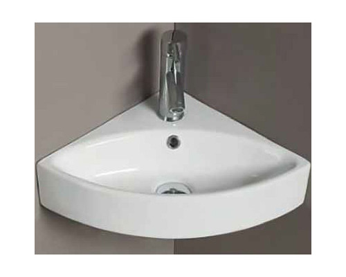 Приобрести Раковина CeramaLux 50 78378 угловая Белая глянцевая в магазине сантехники Santeh-Crystal.ru