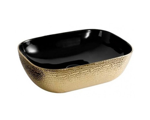 Заказать Раковина-чаша CeramaLux 46 D1333H022 Черная Золотая в магазине сантехники Santeh-Crystal.ru