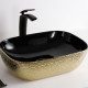 Заказать Раковина-чаша CeramaLux 46 D1333H022 Черная Золотая в магазине сантехники Santeh-Crystal.ru