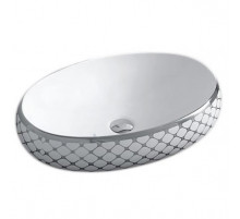 Раковина-чаша CeramaLux 59 262 Белая Серебряная