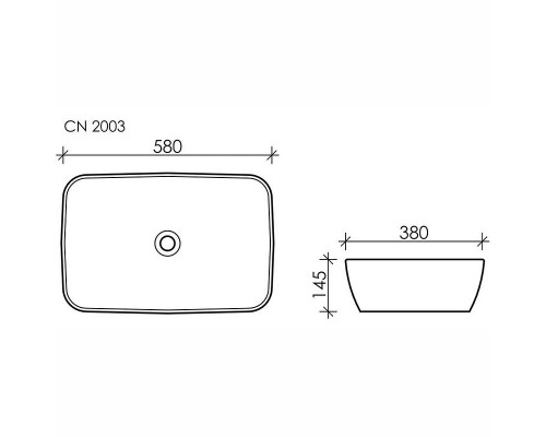 Купить Раковина Ceramica Nova Form 58 CN2003 Белая в магазине сантехники Santeh-Crystal.ru