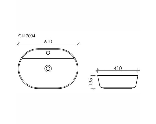Заказать Раковина Ceramica Nova Modo 61 CN2004 Белая в магазине сантехники Santeh-Crystal.ru