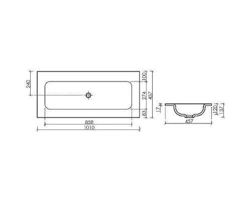 Раковина Ceramicanova Grace 100 CN7013wx Белая