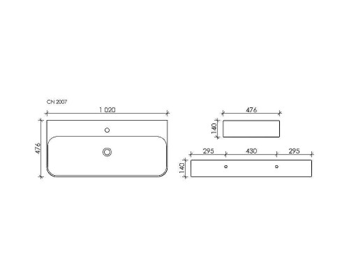 Раковина Ceramicanova Aura 100 CN2007 Белая