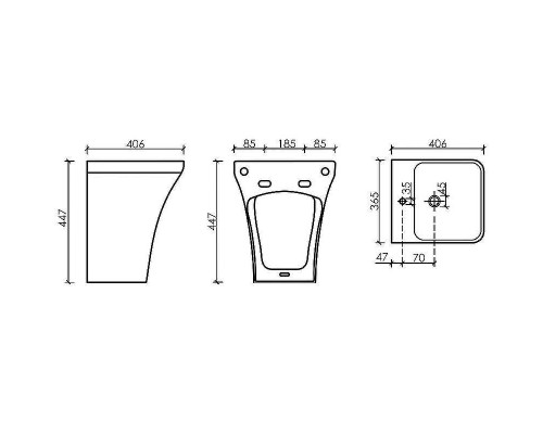Раковина Ceramicanova Dion 37 CN6067 Белая