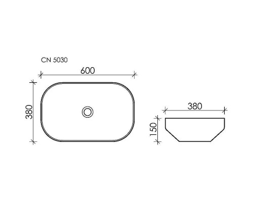 Раковина-чаша Ceramicanova Element 60 CN5030 Белая