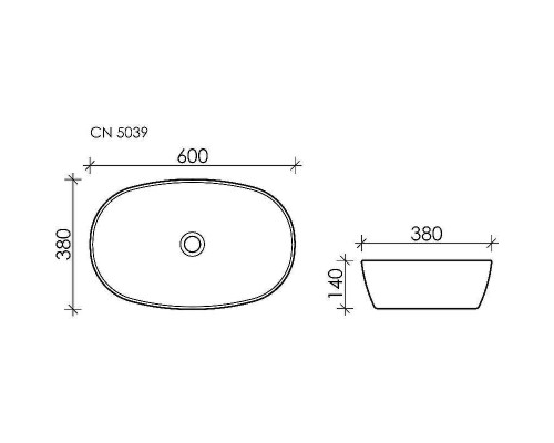 Раковина-чаша Ceramicanova Element 60 CN5039 Белая