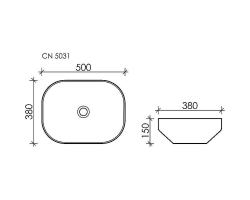 Раковина-чаша Ceramicanova Element 50 CN5031 Белая