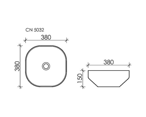 Раковина-чаша Ceramicanova Element 38 CN5032 Белая