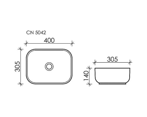 Раковина-чаша Ceramicanova Element 40 CN5042 Белая
