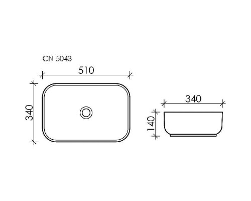 Раковина-чаша Ceramicanova Element 51 CN5043 Белая