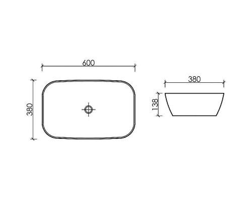 Раковина-чаша Ceramicanova Element 60 CN6049MDH Темный антрацит матовый