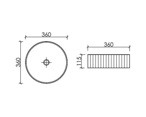 Раковина-чаша Ceramicanova Element 36 CN6057MB Черная матовая