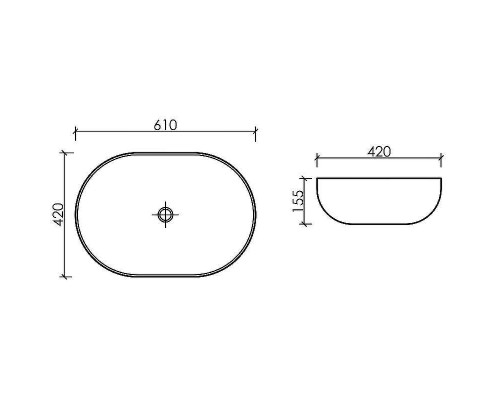 Раковина-чаша Ceramicanova Element 61 CN6064 Белая