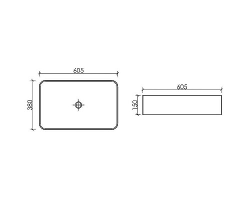 Раковина-чаша Ceramicanova Element 61 CN6053MB Черная матовая