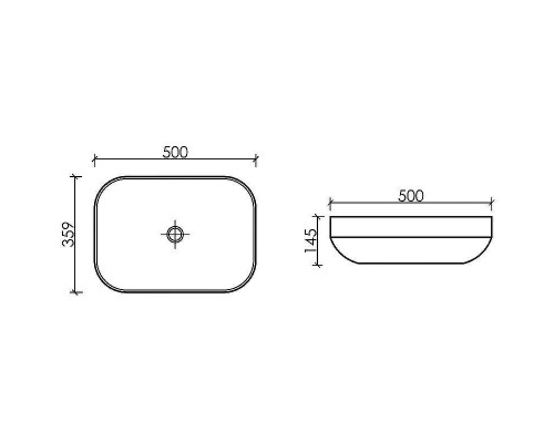 Раковина-чаша Ceramicanova Element 50 CN6055MB Черная матовая