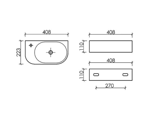 Раковина Ceramicanova Element 41 R CN6066R Белая