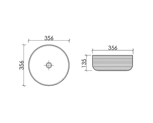 Раковина-чаша Ceramicanova Element 36 CN6073 Белая глянцевая