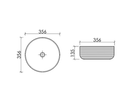 Раковина-чаша Ceramicanova Element 36 CN6073MB Черная матовая