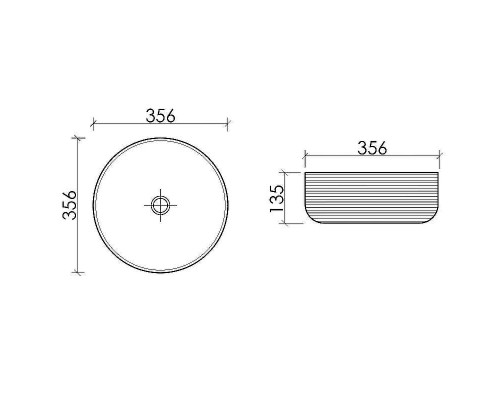 Раковина-чаша Ceramicanova Element 36 CN6073MDH Темный антрацит матовый