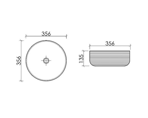 Раковина-чаша Ceramicanova Element 36 CN6073MW Белая матовая