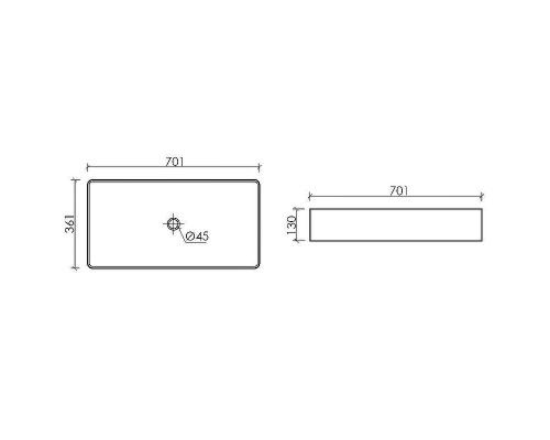 Раковина-чаша Ceramicanova Element 70 CN6071MB Черная матовая