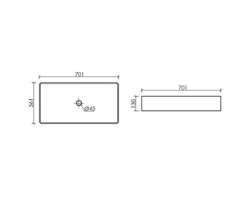 Раковина-чаша Ceramicanova Element 70 CN6071 Белая