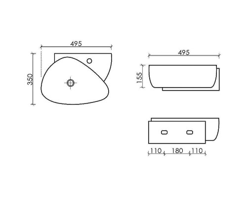 Раковина Ceramicanova Element 50 CN5049 Белая