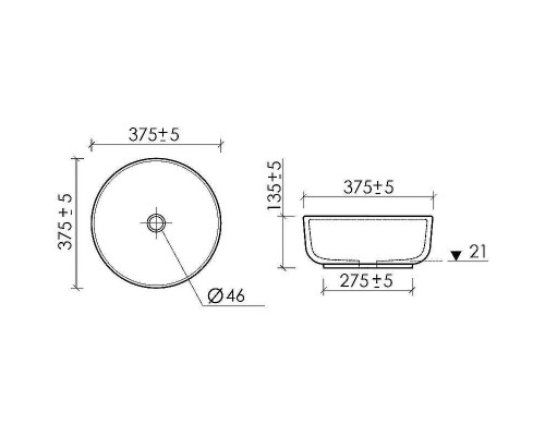 Раковина-чаша Ceramicanova Taycan 38 CN12003MB Черная матовая