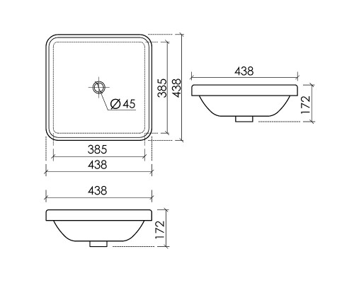 Раковина Ceramicanova Element 44 CN6077 Белая