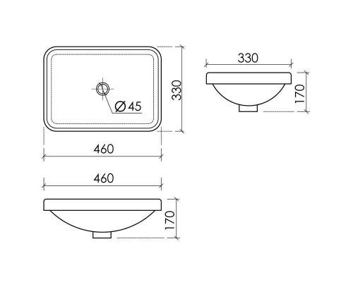 Раковина Ceramicanova Element 46 CN6078 Белая