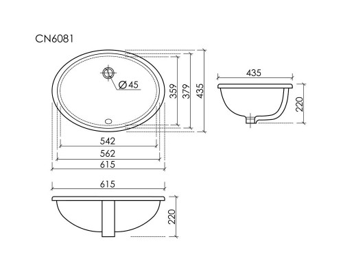Раковина Ceramicanova Era 62 CN6081 Белая