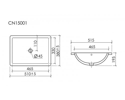 Раковина Ceramicanova Era 52 CN15001 цвет Белый
