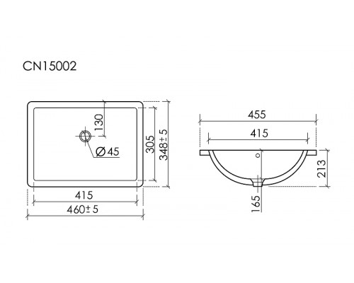 Раковина Ceramicanova Era 46 CN15002 цвет Белый