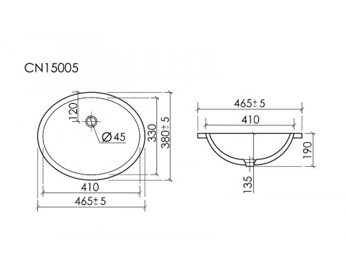 Раковина Ceramicanova Era 47 CN15005 цвет Белый