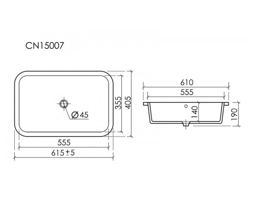 Раковина Ceramicanova Era 61 CN15007 цвет Белый