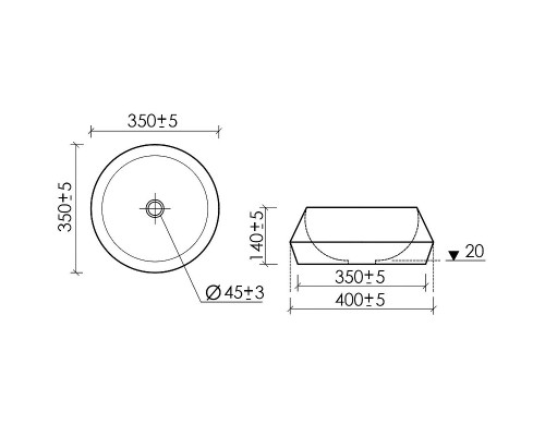 Раковина-чаша Ceramicanova Maya 40 CN12004 Белая