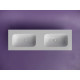 Мебельная раковина Ceramicanova Grace 140 CN7022wx двойная цвет Белый