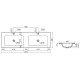 Мебельная раковина Ceramicanova Grace 160 CN7023 двойная Белая