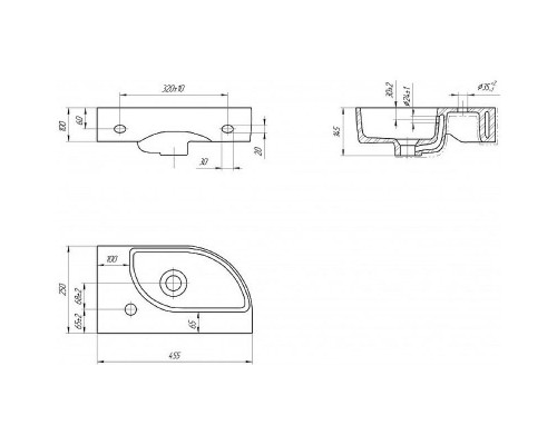 Купить Раковина Cersanit Cameo 45 L 63405 Белая в магазине сантехники Santeh-Crystal.ru