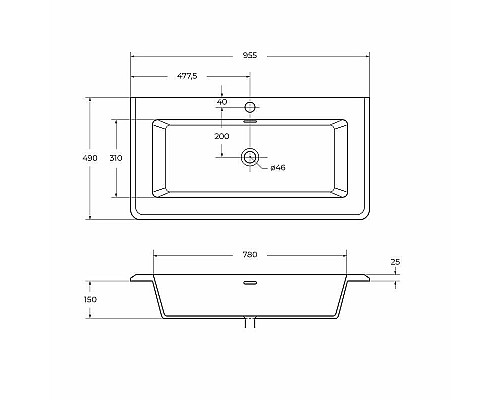 Заказать Раковина Cezares 95 50264 Белая матовая в магазине сантехники Santeh-Crystal.ru