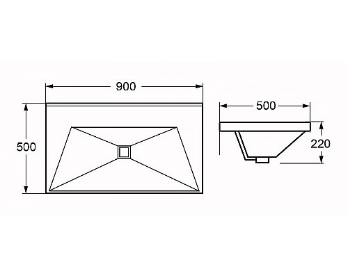 Приобрести Раковина Cezares Molveno 90 CZR-1188-900/500 Белая в магазине сантехники Santeh-Crystal.ru