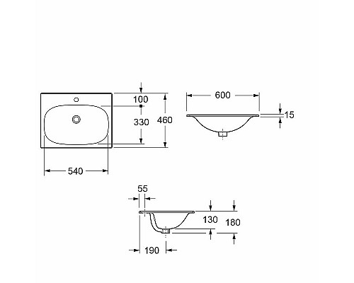 Купить Раковина Cezares Molveno 60 CZR-1923-600 Белая в магазине сантехники Santeh-Crystal.ru