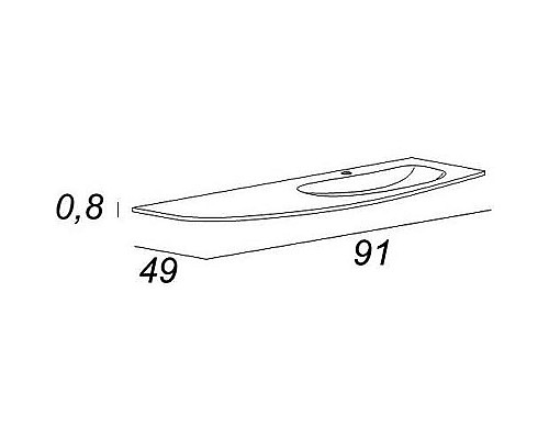 Заказать Раковина Cezares Soho 91 R 50224 Bianco в магазине сантехники Santeh-Crystal.ru