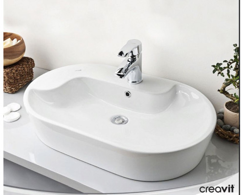 Заказать Раковина Creavit Topic 70 TP172-00CB00E-0000 Белая в магазине сантехники Santeh-Crystal.ru