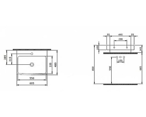 Купить Раковина Creto Bocchi Scala Arch 60 1077-001-0126 Белая в магазине сантехники Santeh-Crystal.ru