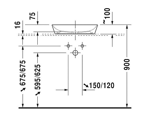 Заказать Раковина-чаша Duravit Cape-Cod 50 2339500000 Белая глянцевая в магазине сантехники Santeh-Crystal.ru